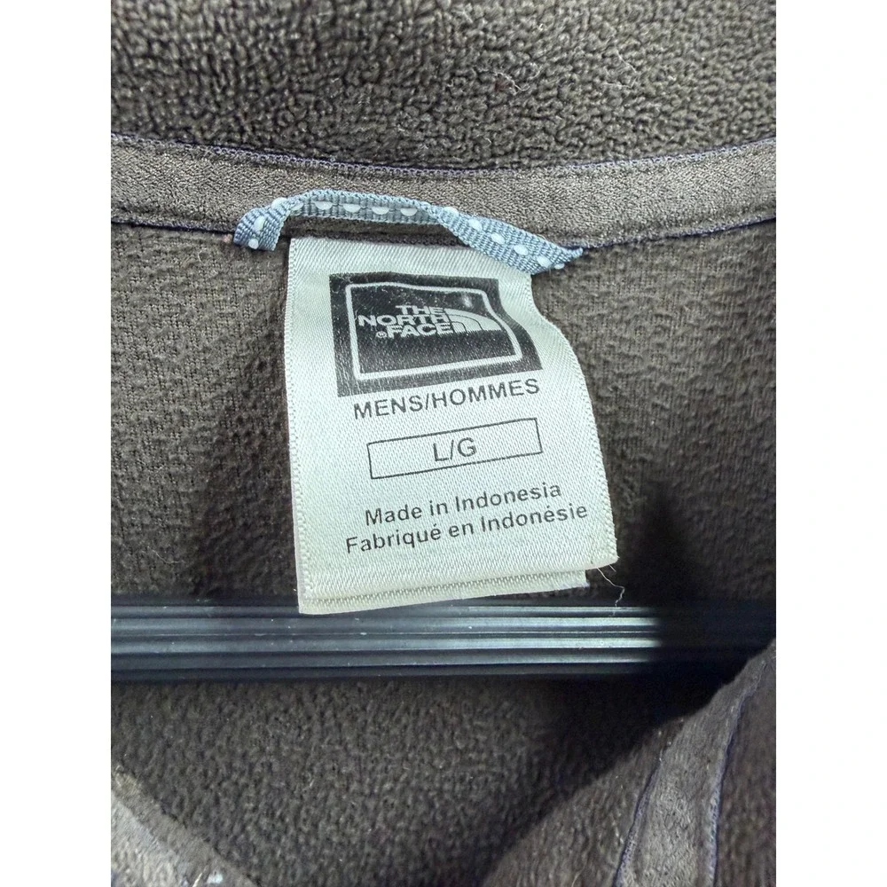 The‎ North Face Fleece Pullover Mens Brown TKA 100 Quarter Zip Large
